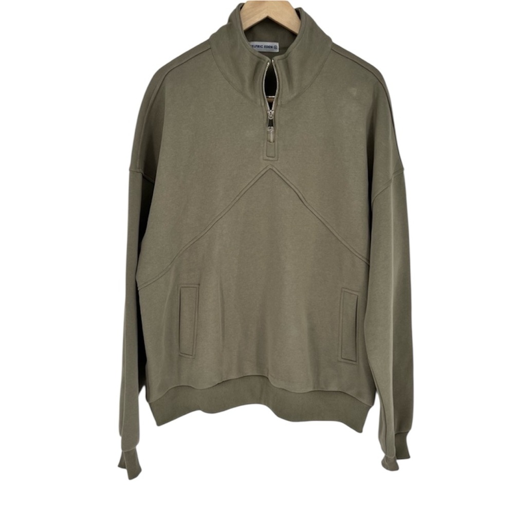 AElfric Eden Cotton and Olive Green‎ Men's Sweater Sweatshirt